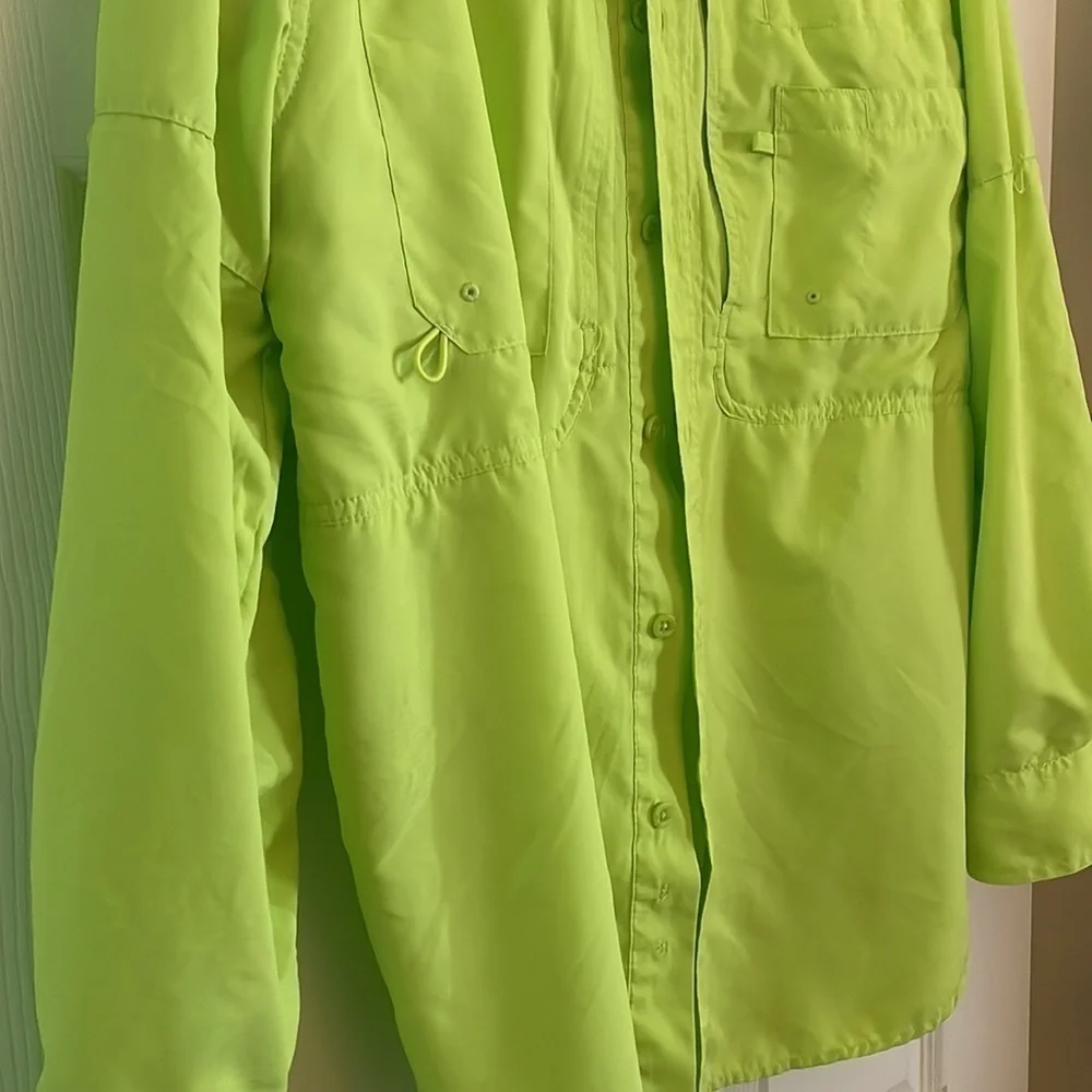 REEL Legends Lime Green Fishing Shirt - Medium - Picture 5 of 11